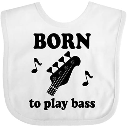 inktastic Bass Guitar Music Born To Play Bass Baby Bib