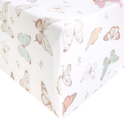 Premium Knit Fitted Crib Sheet in Luna by Copper Pearl