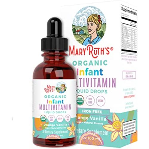 Multivitamin & Multimineral for Infants by MaryRuth's USDA Organic | Sugar Free | Liquid Vitamins for Babies 6-12 Months | Immune Support & Overall Wellness | Vegan | Non-GMO | 2 Fl Oz