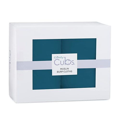 Comfy Cubs Muslin Burp Cloths Large 100% Cotton Hand Washcloths for Babies, Baby Essentials 6 Layers Extra Absorbent and Soft Boys & Girls Baby Rags for Newborn Registry (Neptune, 6-Pack, 20" X10")