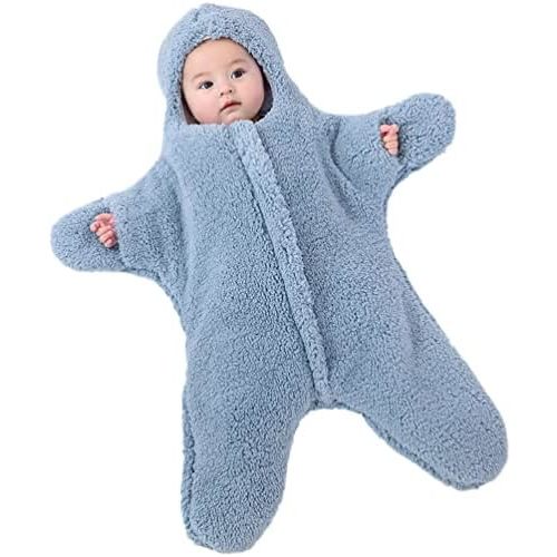 Newborn Baby Boy Girl Winter Jumpsuit Outfit Hooded Onesie Thick Bodysuit Romper Cartoon Starfish Panda Coat