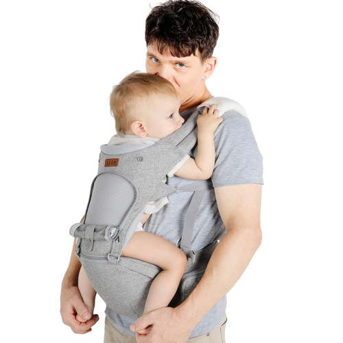Lictin 6-in-1 Ergonomic Baby Carrier, Baby Sling Carrier with Removable Seat and Hood, with 2 Towels and 1 Pacifier Chain, for Newborns and Toddler from 3.5 to 20 kg