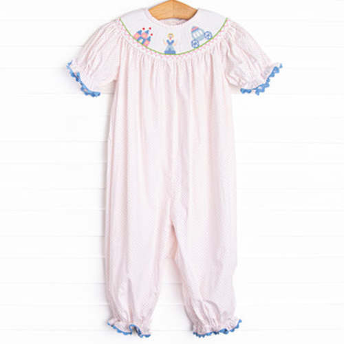 Fairytale Princess Smocked Romper, Pink Bitty Dot – Stitchy Fish