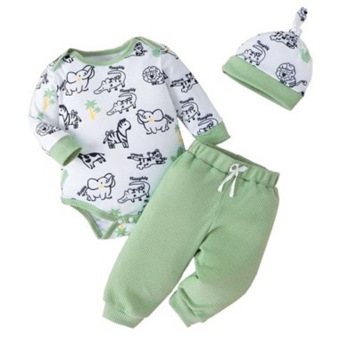 MEZZALL Newborn Baby Boy Clothes Outfits Letter Prined Romper Pants Set Baby Boy Clothing 0 3 6 9 12 18 Months