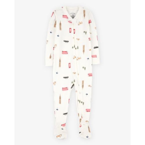 Baby London Print PurelySoft Footie 1-Piece Pajamas - Ivory - Carter's | Carter's