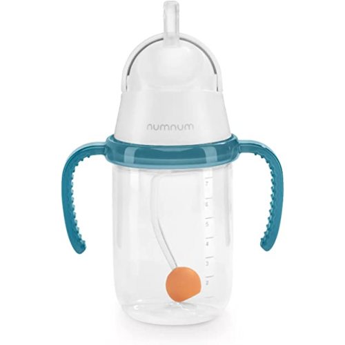 NumNum NEW!! Baby Straw Training Cup, Toddler Straw Cups Spill Proof, Toddler Cups With Straws, Sippy Cups With Straw, Weighted Straw Cup, Baby Straw Cups 6-12 Months Baby Essentials (1pack, Blue)