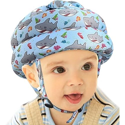 Baby Helmet for Crawling Walking Baby Head Protector - Head Protection for Infant Baby No Bumps and Soft Cushion Safety Headguard I Toddler Inflatable Helmets 1-2 Years Old, 6-12 Months
