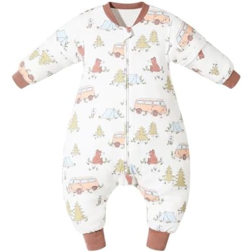 ikaufen Baby Sleep Sack 100% Cotton Smart Thermostatic Stay Snug Swaddle Transition Sleeping Bag 1.0 TOG