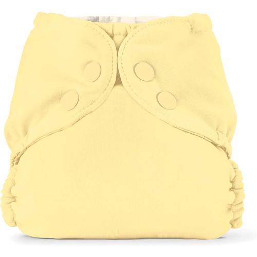 Esembly Cloth Diaper Cover - Reusable Swim Diaper, Waterproof, Breathable - Adjustable Outer Layer Over Absorbent Inner for Blowout Protection - Buttercup, Size 1 (7-17 lbs)
