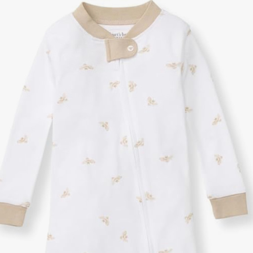 Burt's Bees Baby Boys' Pajamas, Zip-Front Non-Slip Footed Sleeper, Organic Cotton