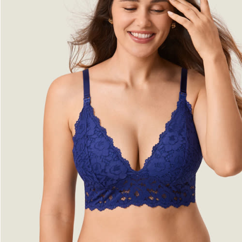 Lace Plunge Nursing Bralette