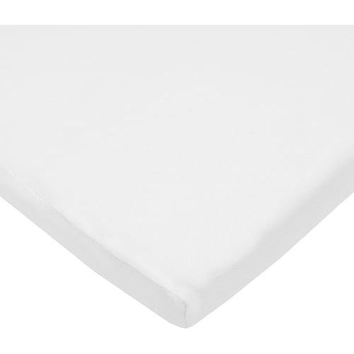 American Baby Company 15" x 33" Fitted Bassinet Sheet, 100% Natural Cotton Supreme Jersey Knit, White, Soft Breathable, for Boys and Girls