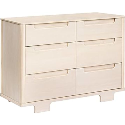 babyletto Yuzu 6-Drawer Dresser in Washed Natural, Greenguard Gold Certified