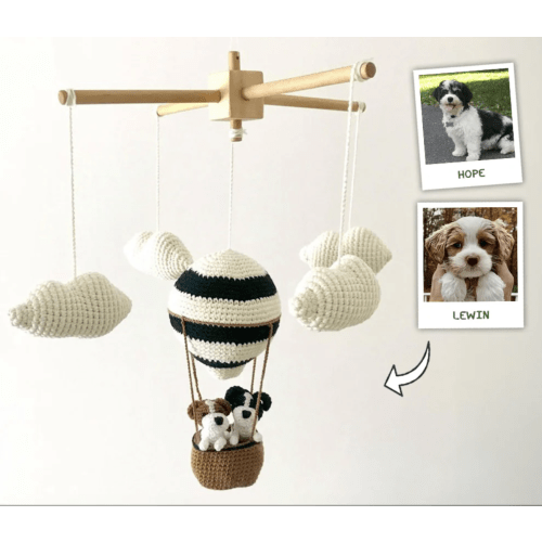 MY DOLLFY Pet Balloon | Custom Crochet Pet Nursery Baby Mobile – My Dollfy