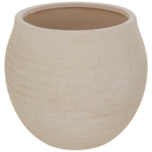 Textured Cream Flower Pot