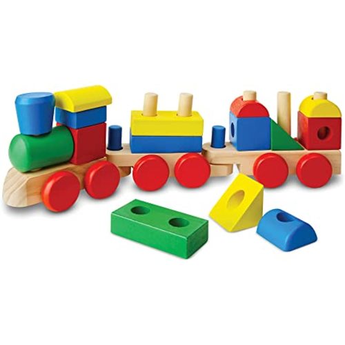Toy: Melissa & Doug Stacking Train - Classic Wooden Toddler Toy (18 pcs)