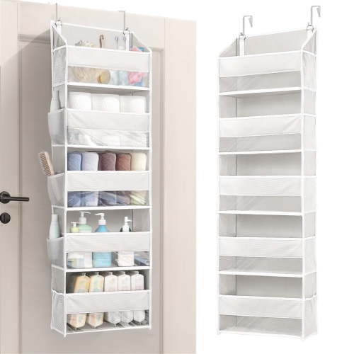 Koosom Over-the-Door-Organizer 5-Tier with Hooks, Beige, 1 Count, 1 Pack