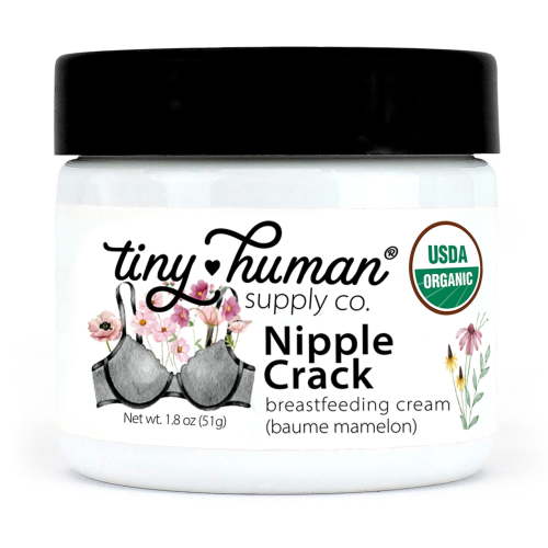 Organic Nipple Cream, Nipple Crack, Lanolin-Free Breastfeeding Nipple Balm, Tiny Human Supply Co HSA/FSA Eligible