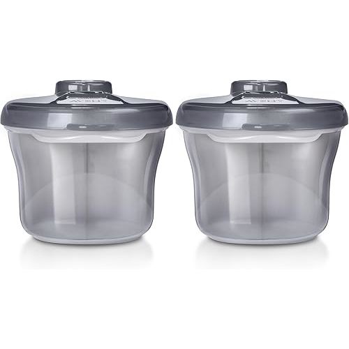 Philips AVENT Powder Formula Dispenser and Snack Cup for Unisex Baby,Grey,SCF135/18,(Pack of 2)