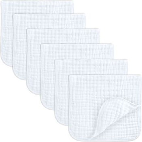 Muslin Burp Cloths - Pack of 6