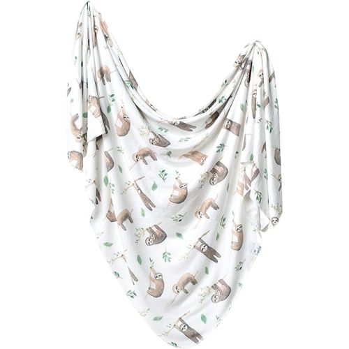 Copper Pearl Large Premium Knit Baby Swaddle Receiving Blanket Noah