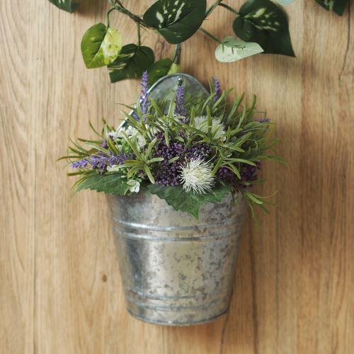 Mainstays 10" High Gray Galvanized Metal Planter