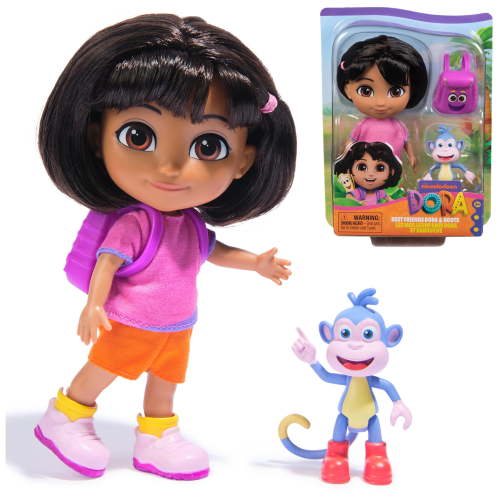 Dora the Explorer, Best Friends Dora & Boots Set, 6-inch Doll, Boots Figure & Accessories for Kids 3 and up