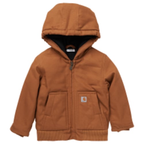 Carhartt Canvas Insulated Hooded Active Jacket for Babies or Toddlers, 6 M