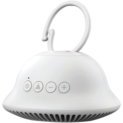 Homedics Sound Machine for Babies and Parents On-The-Go. Integrated Clip White Noise Sound Machine with Heartbeat and Lullaby Sounds. Downward Facing Speaker for Strollers