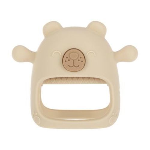 Nuby Silicone Wrist Grip Teething Mitten - Brown Bear