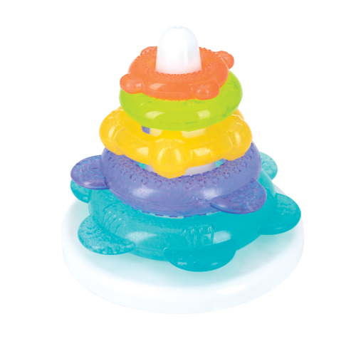 Nuby IcyBite Teether Tower with Gel Filled Rings