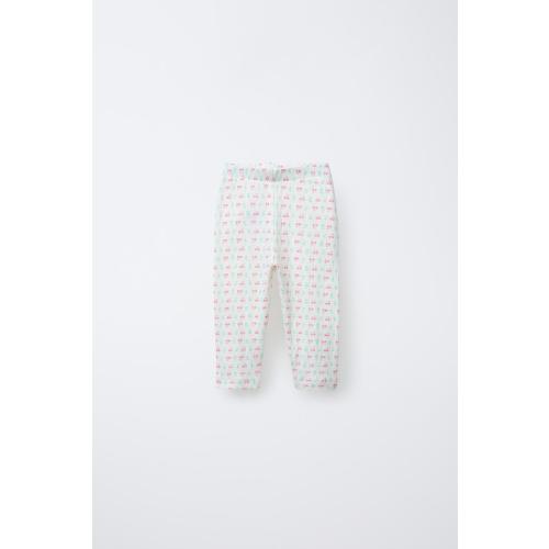 CHERRY POINTELLE LEGGINGS - Light ecru | ZARA United States