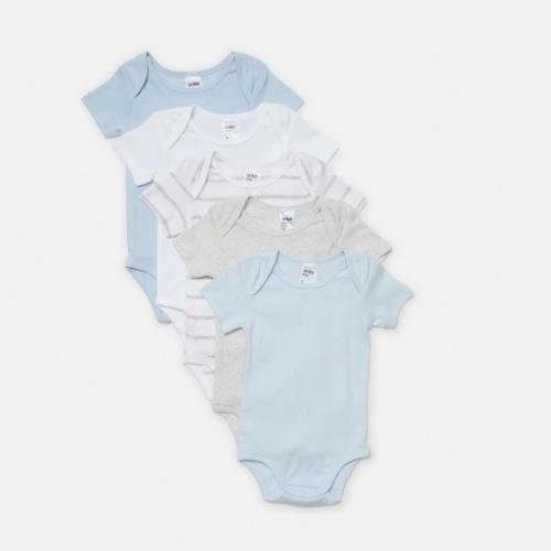 5 Pack Cotton Short Sleeve Bodysuits - Kmart