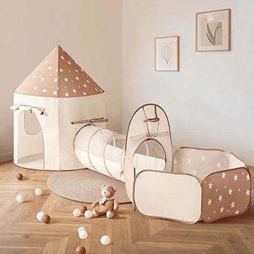 Sumbababy Kids Tent with Crawl Tunnel: Ball Pit for Toddlers - Ball Pit Tunnels for Young Children - Pop Up Baby and Toddler Tent for Indoor & Outdoor
