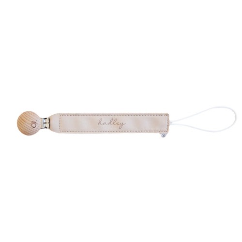 Personalized Leather Pacifier Clip | All Colors