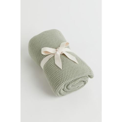 Moss-stitched Cotton Blanket