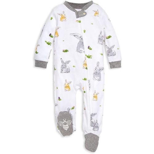 Burt's Bees Baby Boys' Sleep and Play Pjs, 100% Organic Cotton One-piece Zip Front Romper Jumpsuit Pajamas