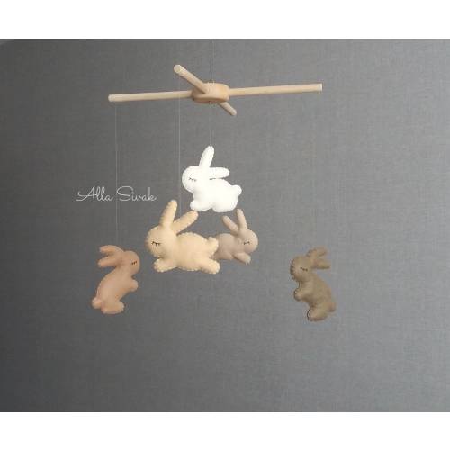Bunny mobile nursery, Rabbit mobile, Bunny nursery decor, Peter Rabbit mobile, Nursery mobile, Bunny nursery decor, Bunnies mobile