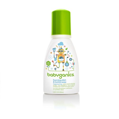 BabyGanics Foaming Dish and Bottle Soap, Fragrance Free, 3.38 Ounce