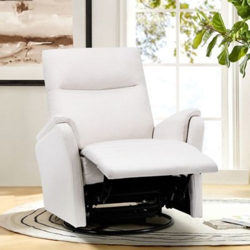 Recliner Chair, Upholstered Reclining Armchair with Footrest for Living Room