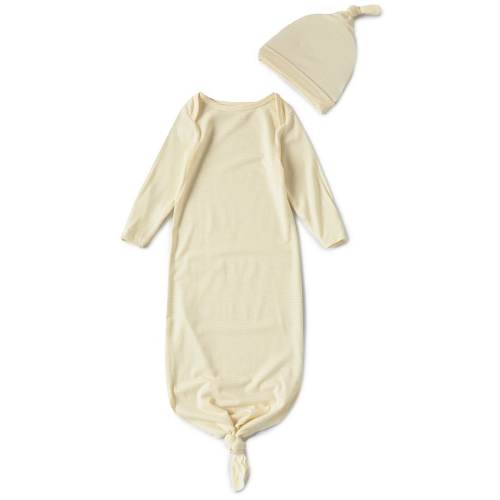 Starting Out Baby Long-Sleeve Stripe Knotted Gown