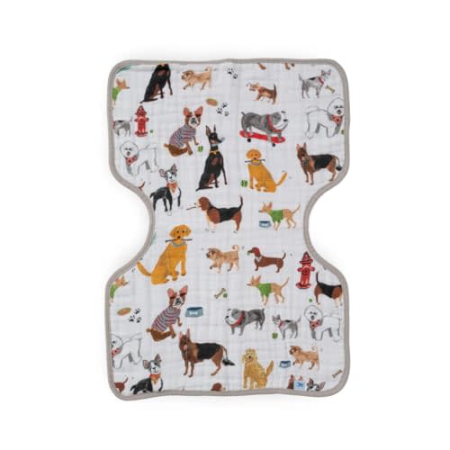Little Unicorn Ultra-Absorbent Premium Burp Cloth | Soft on Baby's Skin | Larger Size | Ergonomic Design (Woof)
