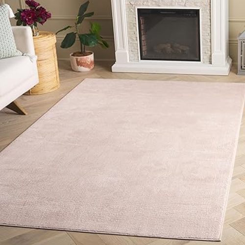 SAFAVIEH Revive Collection Area Rug - 5'3" x 7'7", Pink, Transitional Design, Stain Resistant, Ideal for High Traffic Areas in Living Room, Bedroom & Dining Room (REV102U-5)