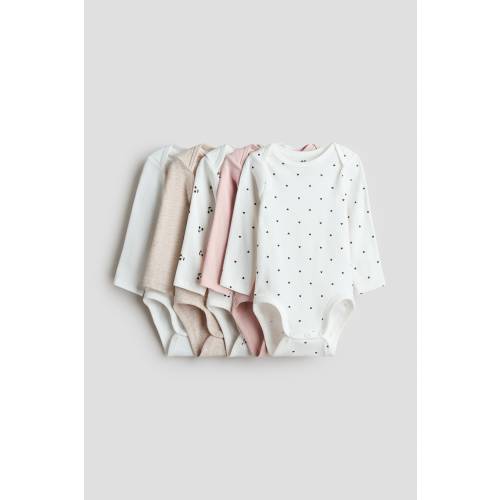 5-PACK BODYSUITS WITH LAP SHOULDERS