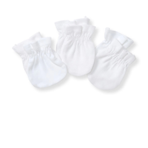 Solid Organic Cotton Baby Mittens 3 Pack Ranunculus