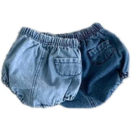 Colorful Childhood Toddler Denim Bloomers Shorts Baby Girls Boys Loose Harem Shorts 2pcs