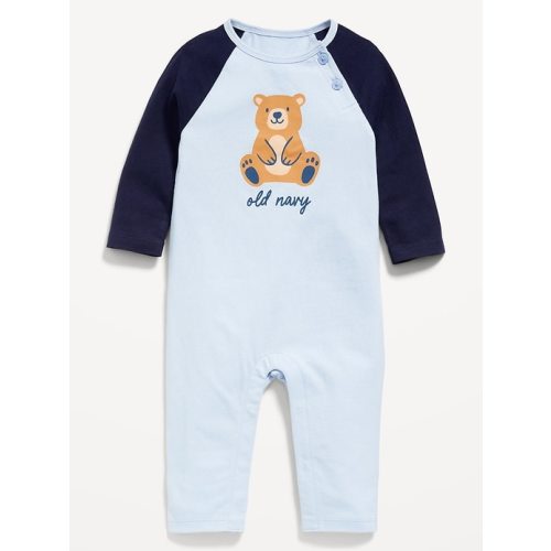 Long-Sleeve Logo-Graphic One-Piece for Baby | Old Navy