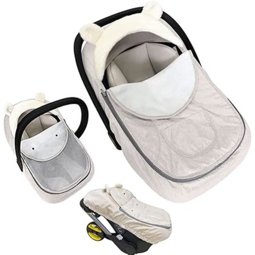 Car Seat Cover Baby Carseat Covers,Car Seat Covers for Babies Winter,Universal Infant Car Seat Canopy Shield for Cold Weather, Warm and Cozy Protect Boy&Girl from Cold Wind-for All Seasons