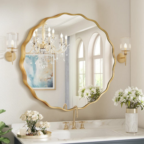 Mercer41 Scalloped Round Metal Wall Mirror & Reviews | Wayfair
