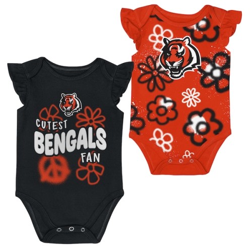 Cincinnati Bengals Outerstuff The Sunshine Two-Piece Bodysuit Set - Black/Orange